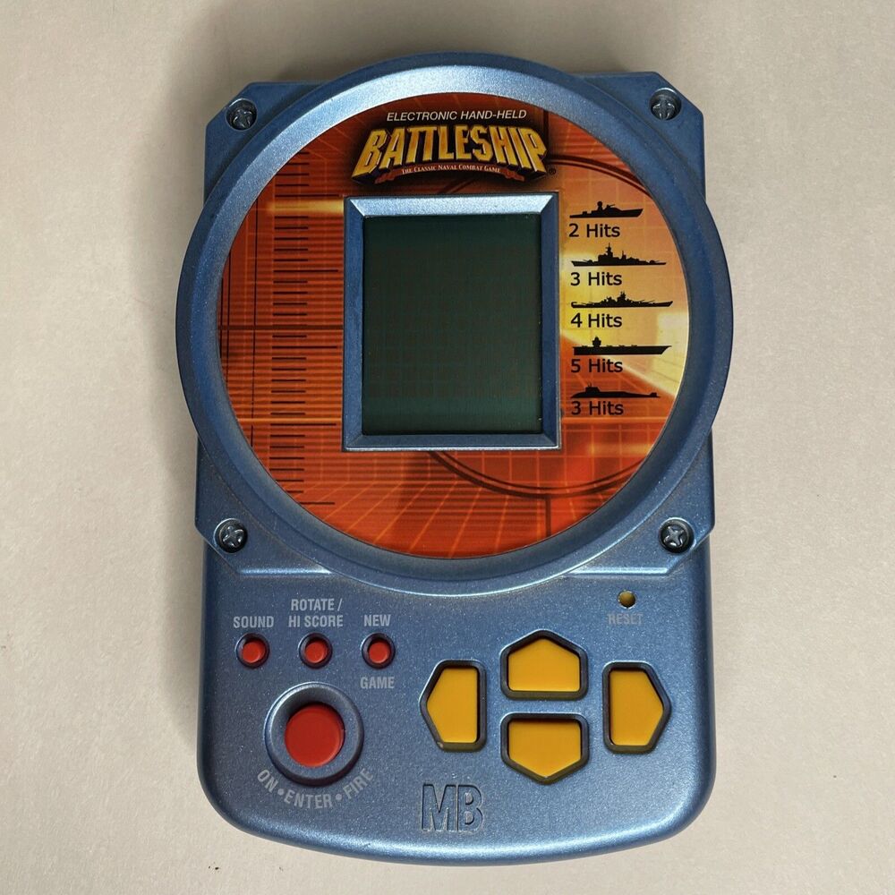 Battleship Electronic Handheld Game Pocket Size Milton Bradley (Hasbro, 2002)